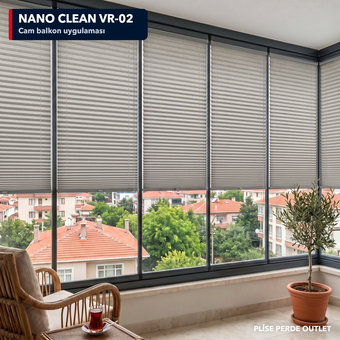 RGN Nano Clean VR-02 cam balkona uygulanmış hali