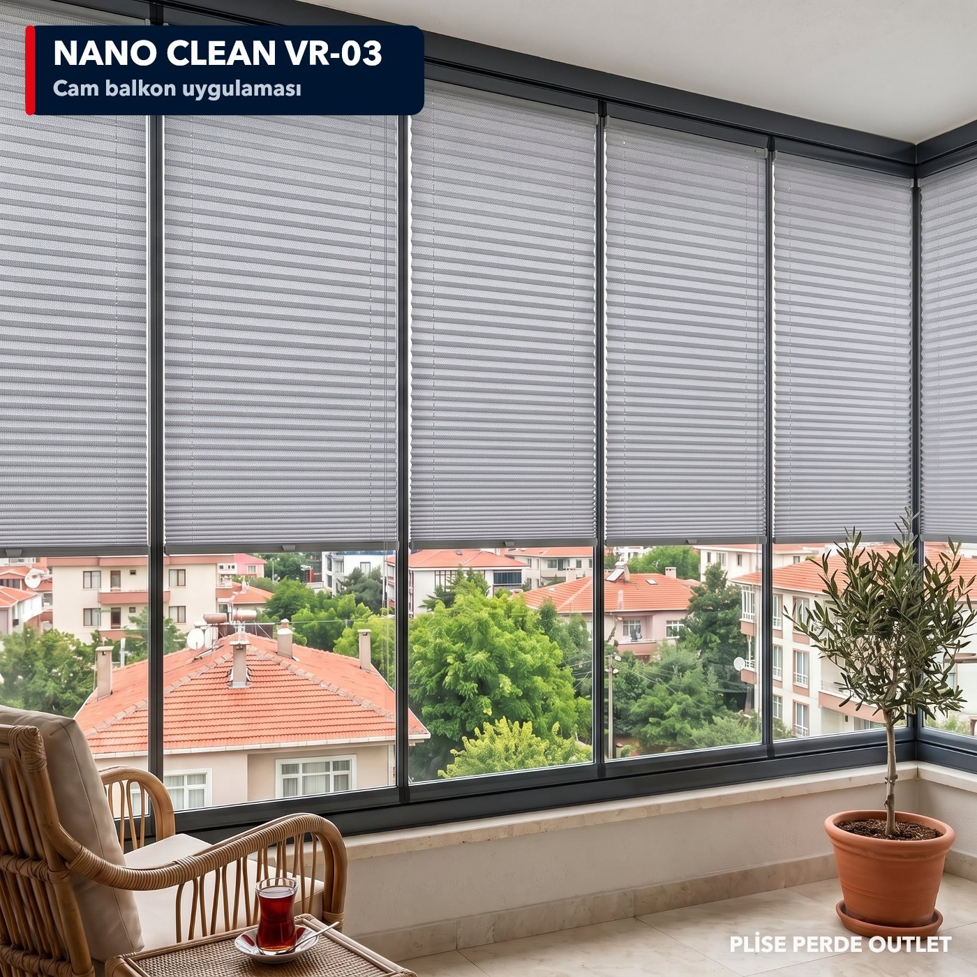 RGN Nano Clean VR-03 cam balkona uygulanmış hali