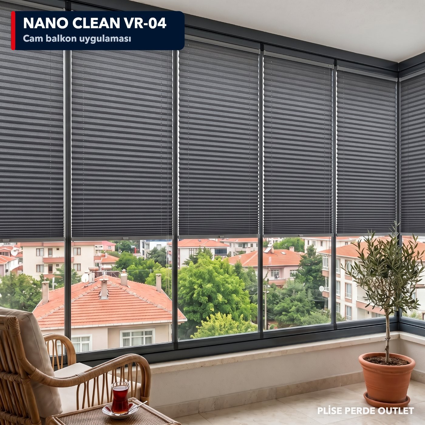 RGN Nano Clean VR-04 cam balkona uygulanmış hali