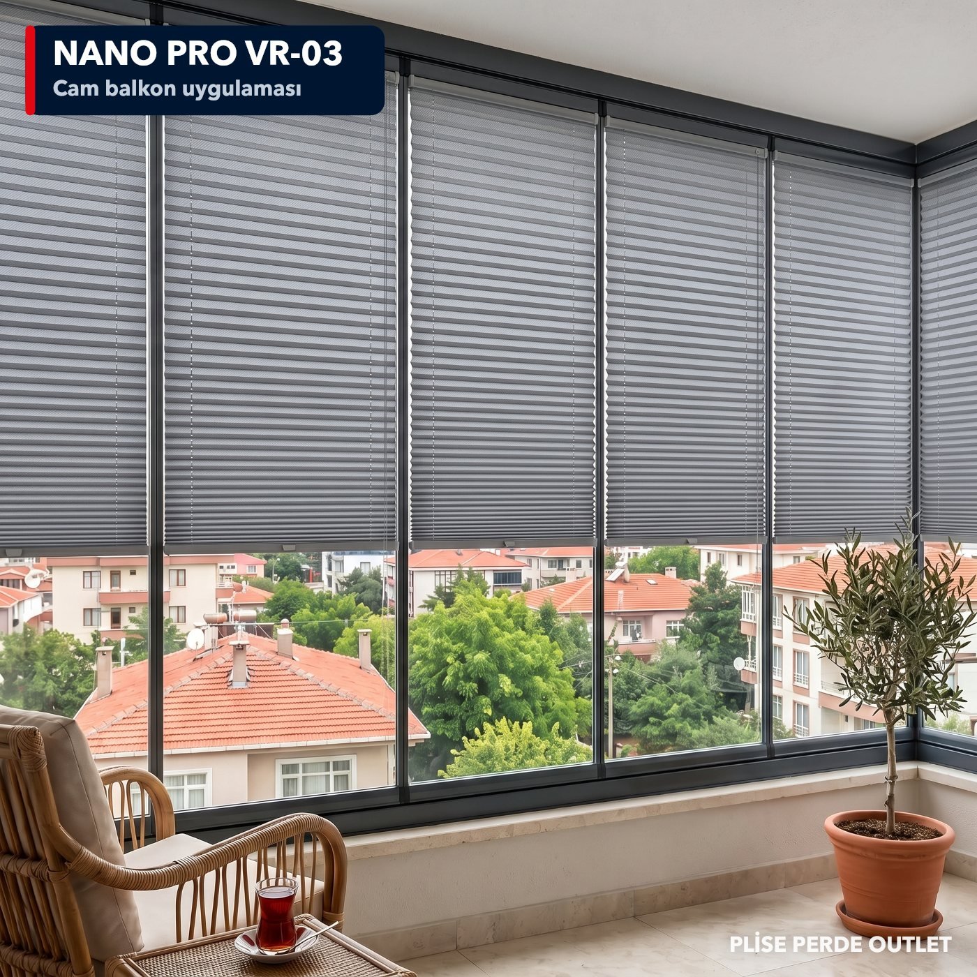 RGN Nano Pro VR-03 cam balkona uygulanmış hali